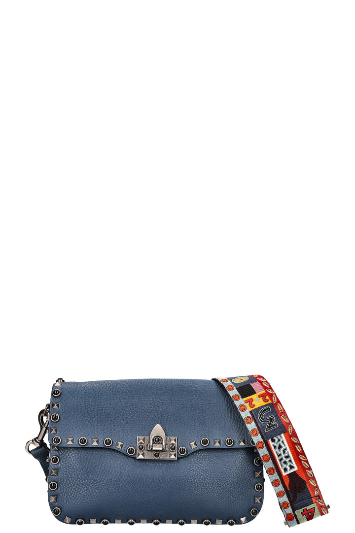 VALENTINO Sac Rolling Rockstud Bleu