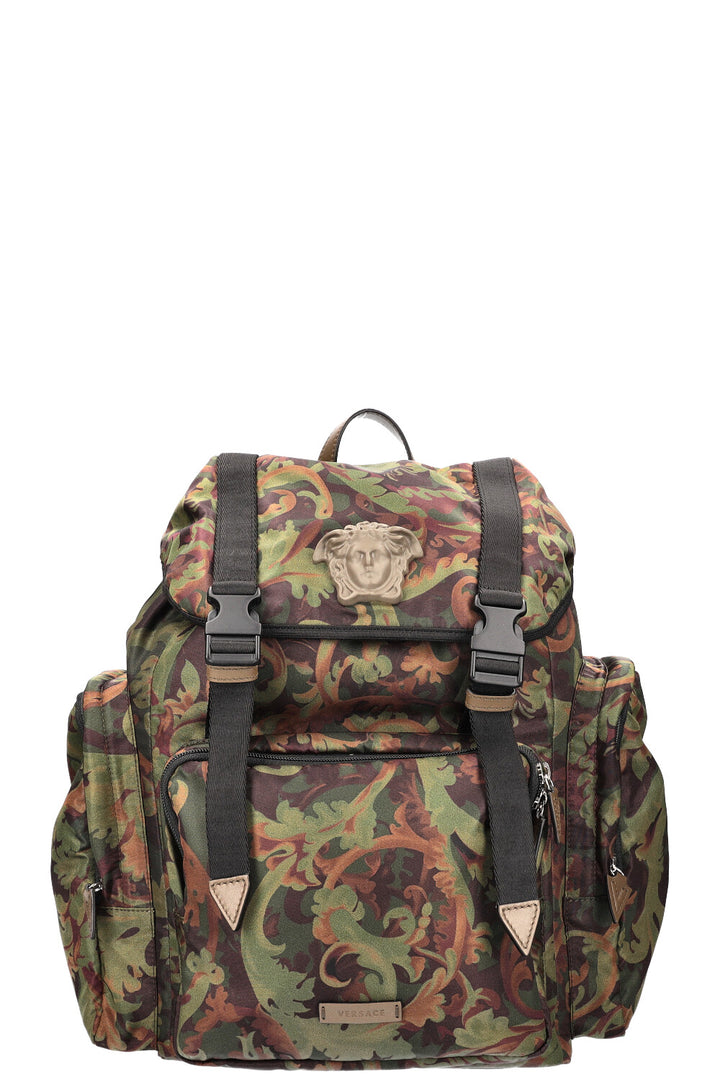 VERSACE La Medusa Baroccoflage Print Backpack