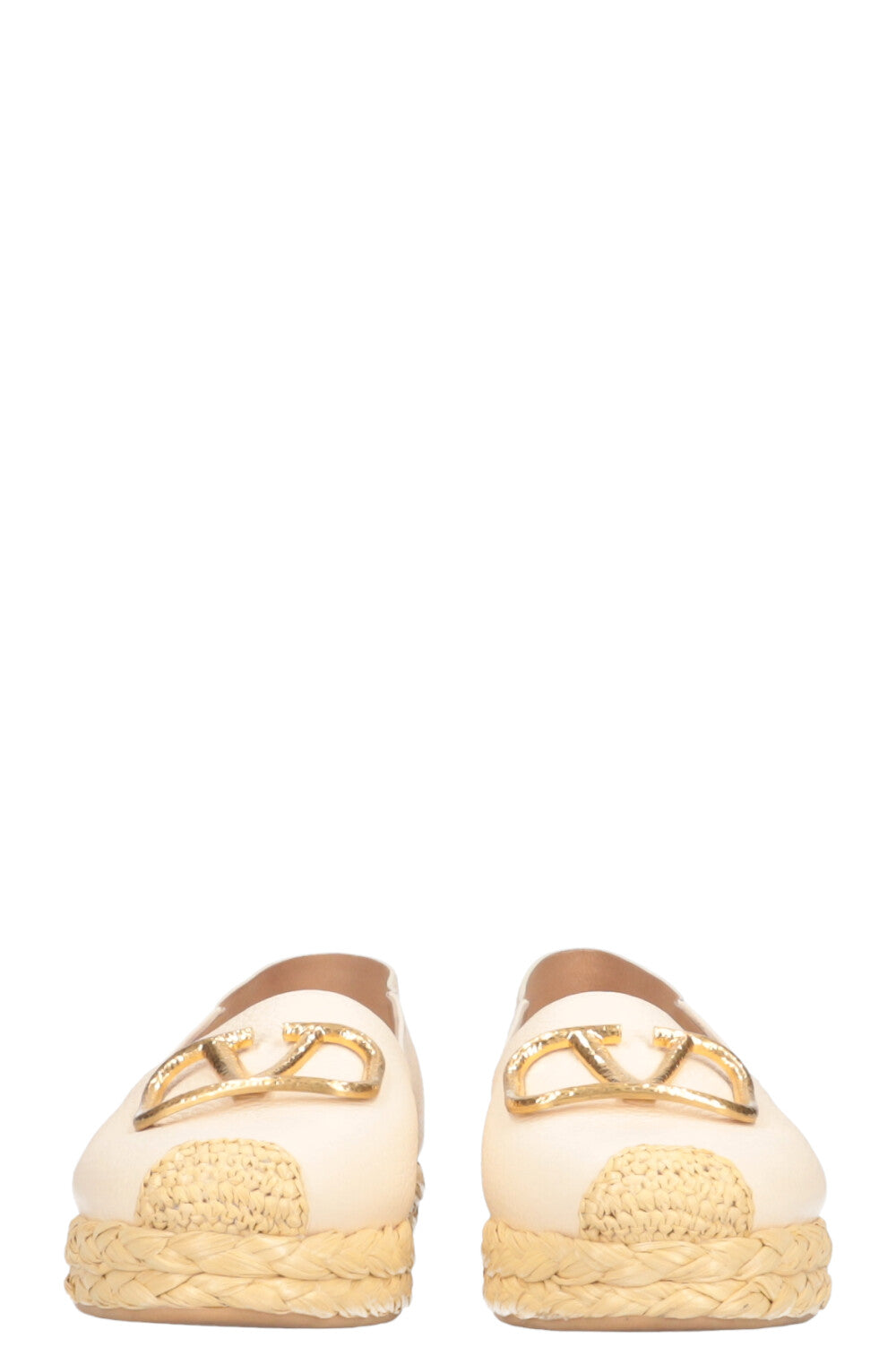 VALENTINO V Logo Flats White