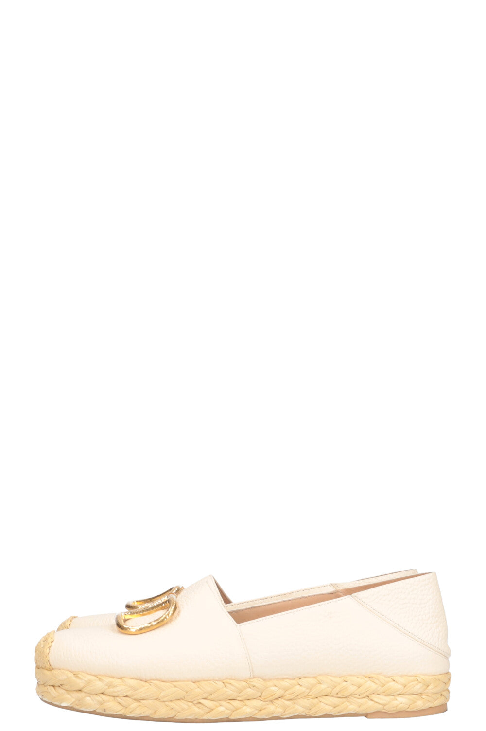 VALENTINO V Logo Flats White