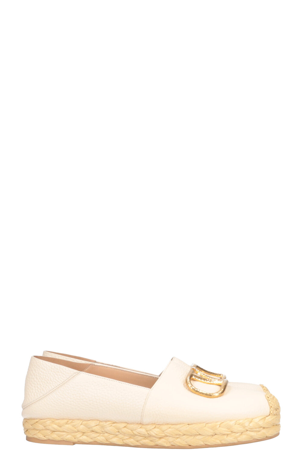 VALENTINO V Logo Flats White