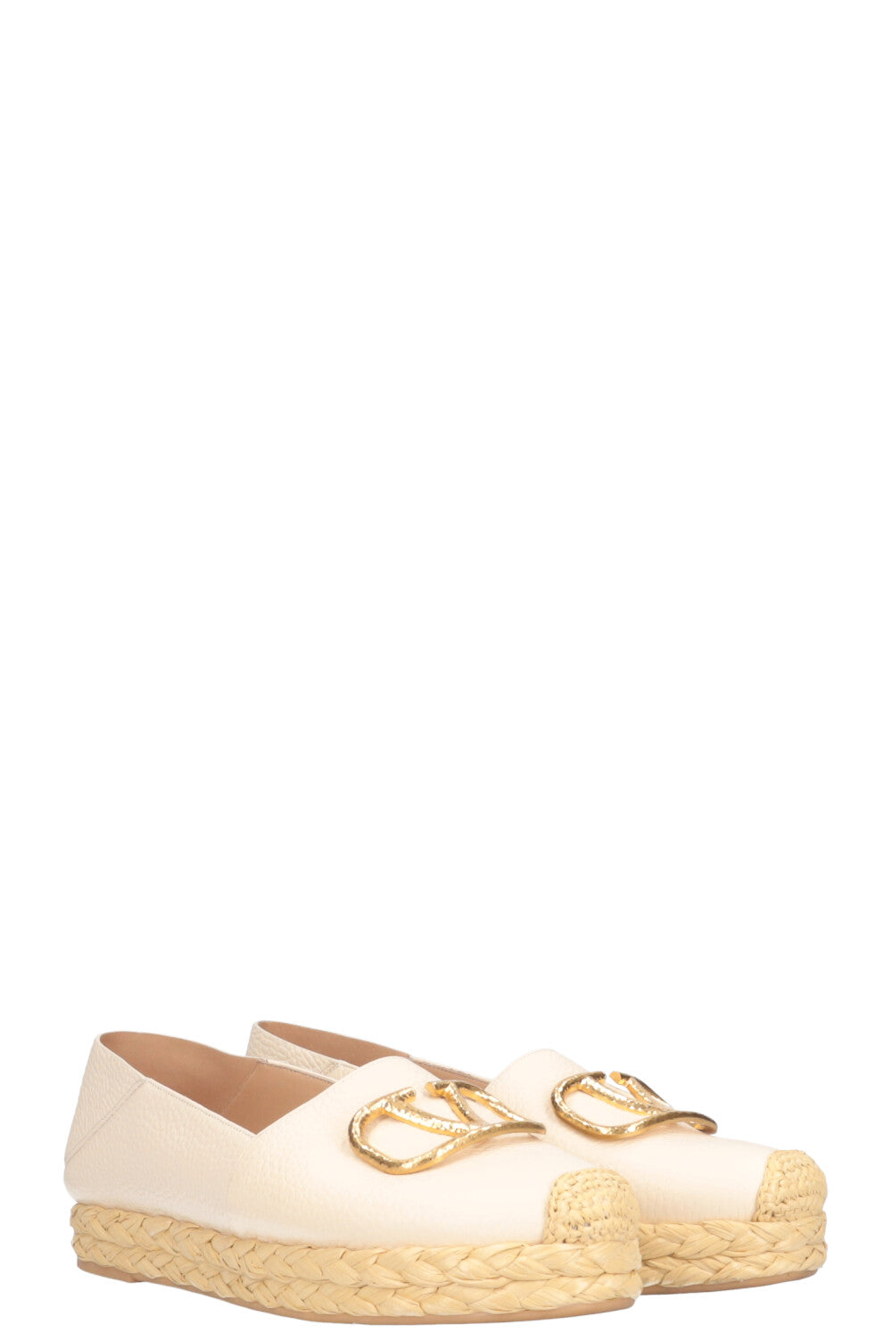 VALENTINO V Logo Flats White