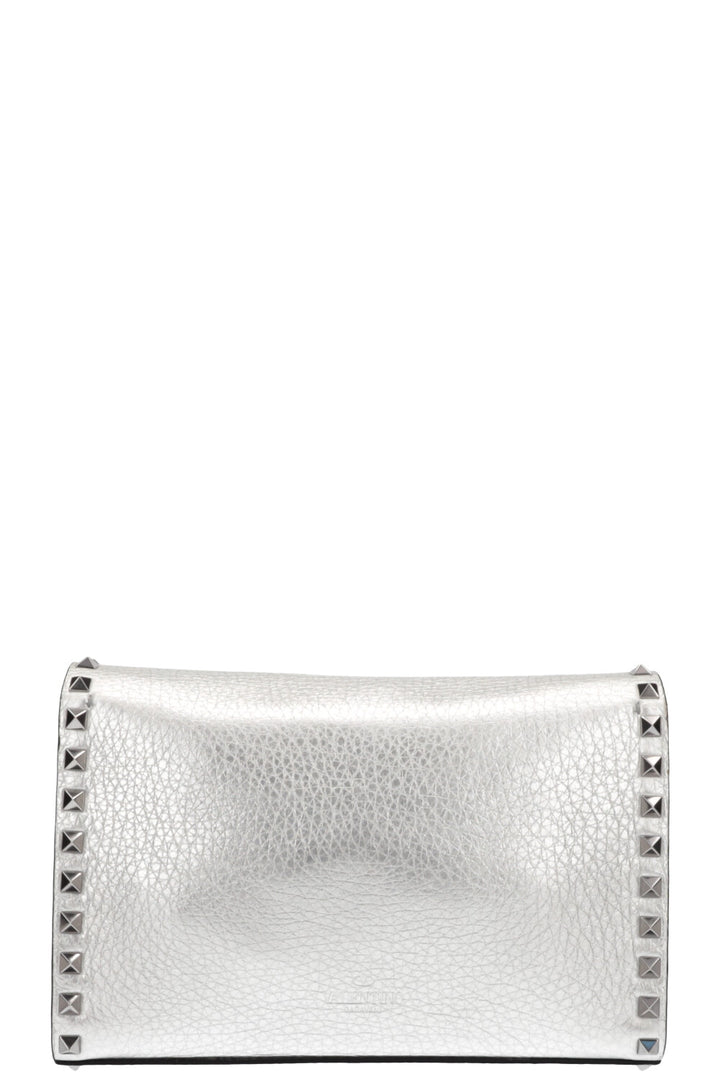 VALENTINO Rockstud Flip Lock Rabat Sac Argent