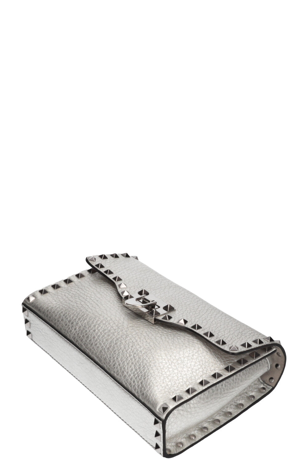 VALENTINO Rockstud Flip Lock Rabat Sac Argent