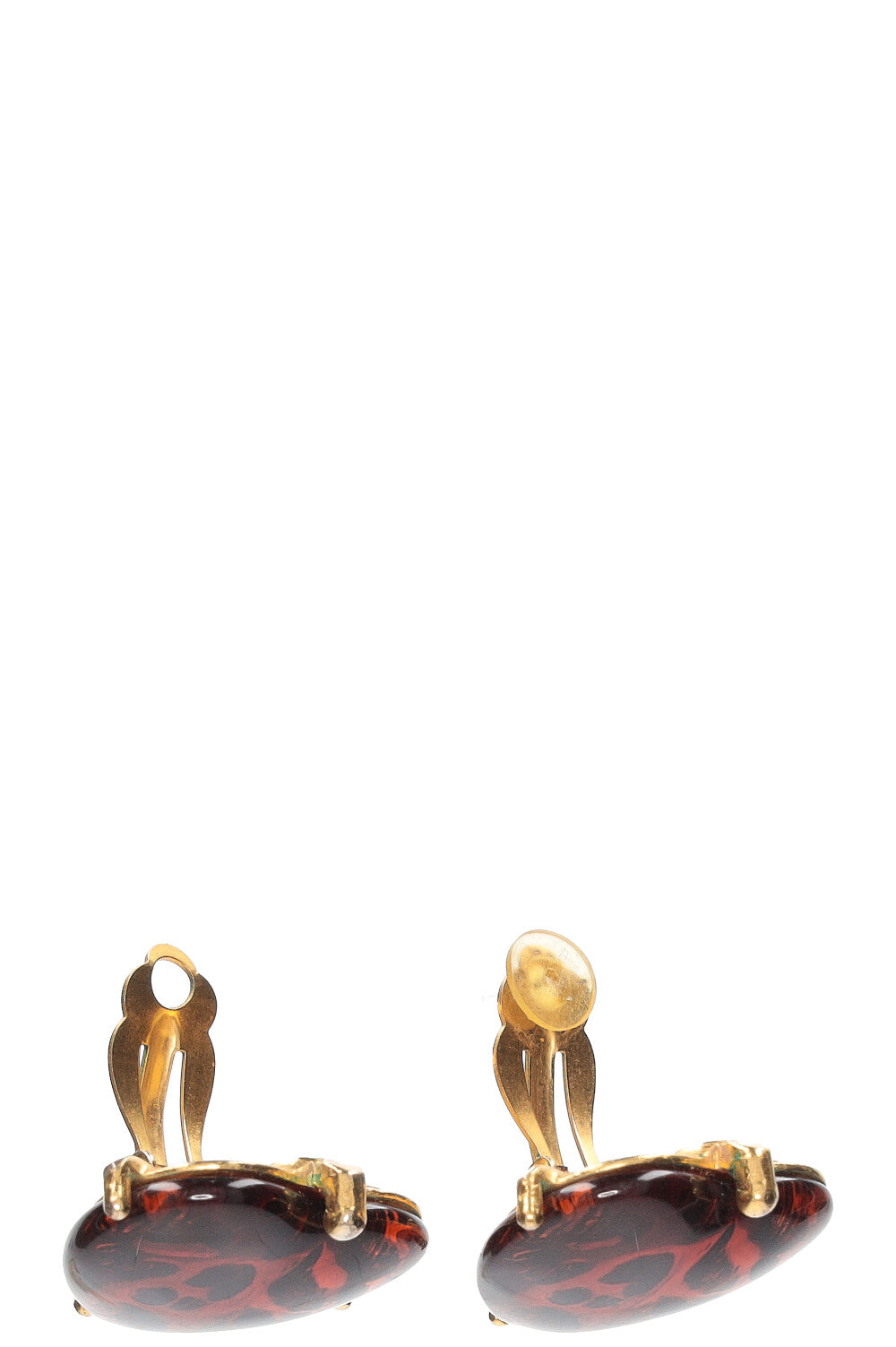 YSL Vintage Heart Earrings resin