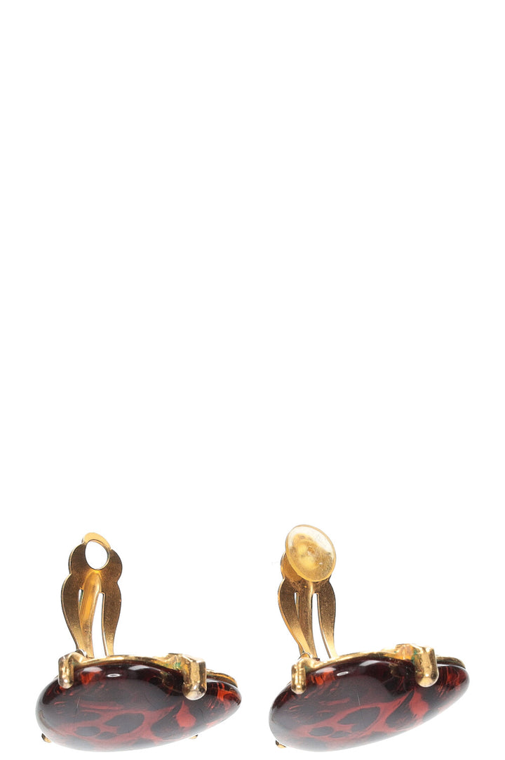 YSL Vintage Heart Earrings resin