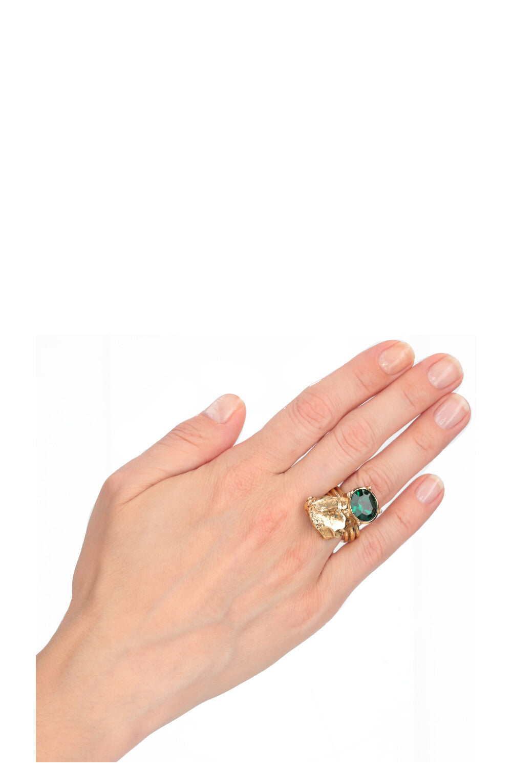 YSL Arty Ring Gold Green