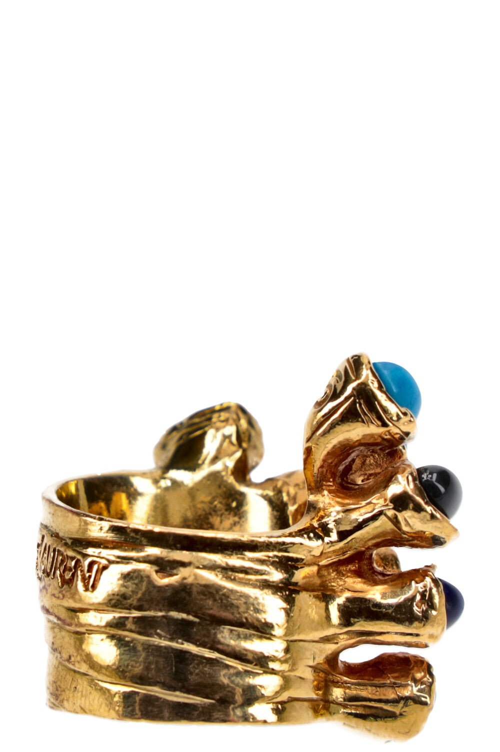 YSL Arty Ring Gold Blue