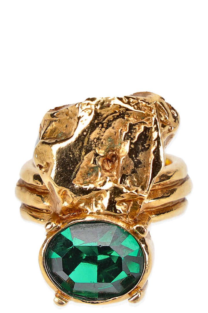 YSL Arty Ring Gold Green