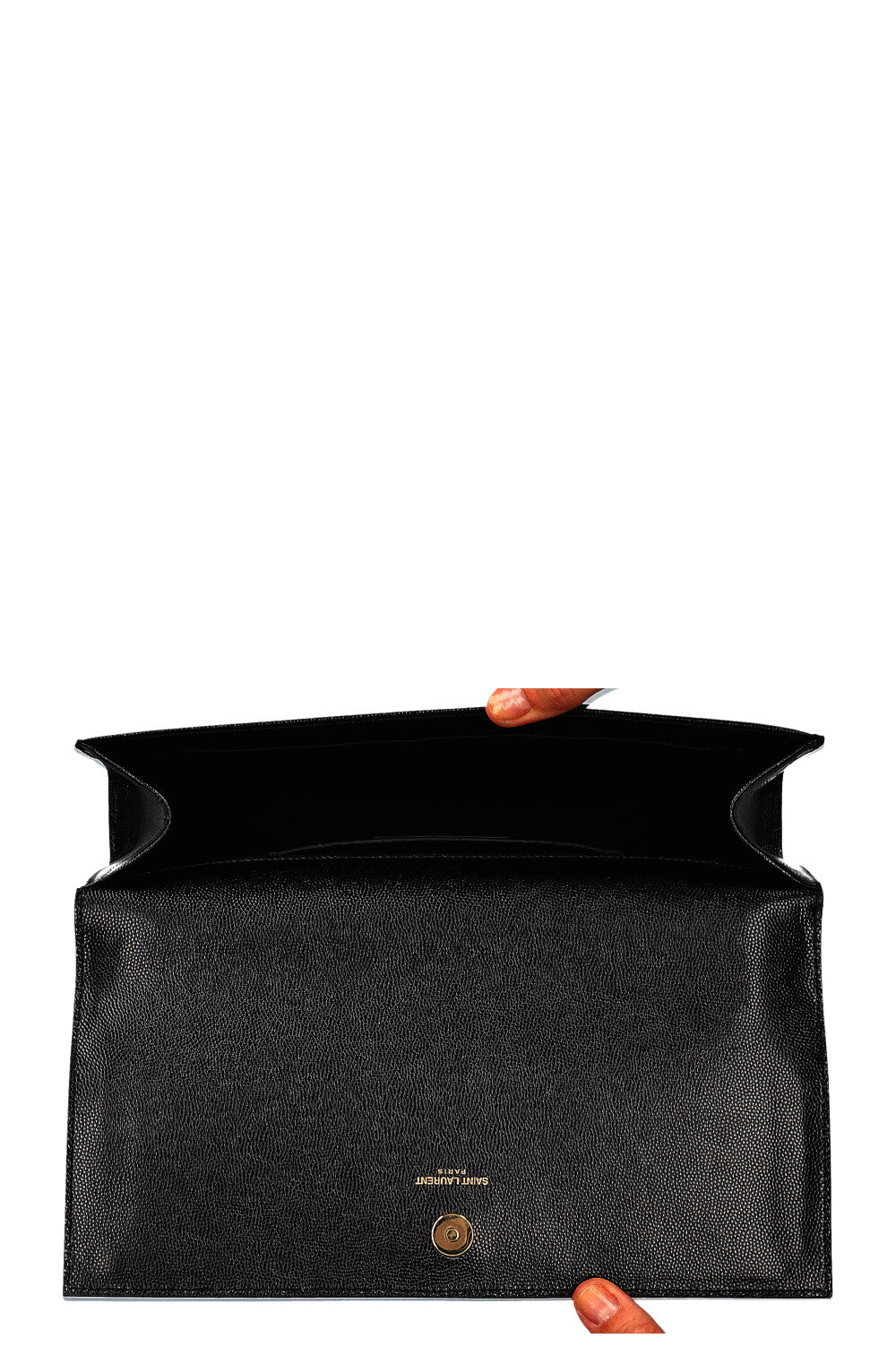 SAINT LAURENT Classic Monogram Clutch Black