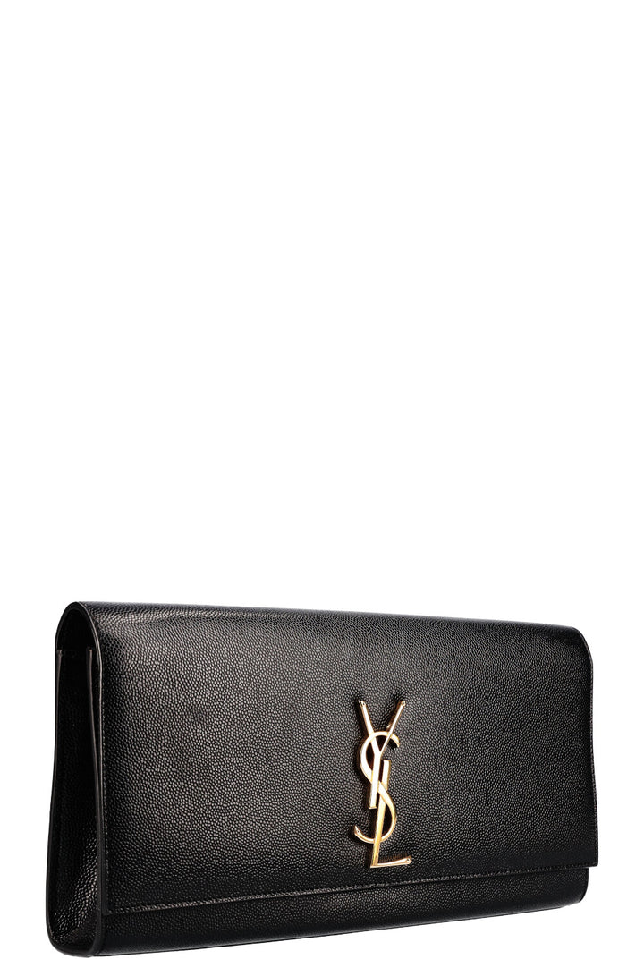 SAINT LAURENT Classic Monogram Clutch Black