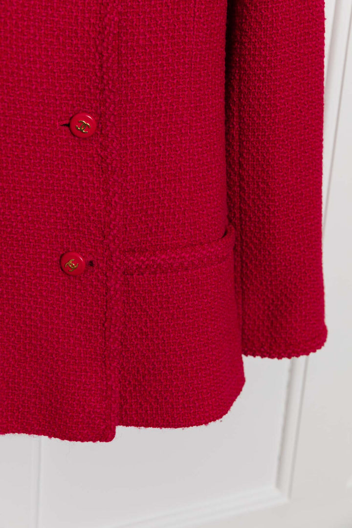 CHANEL Veste F95 Tweed Rouge