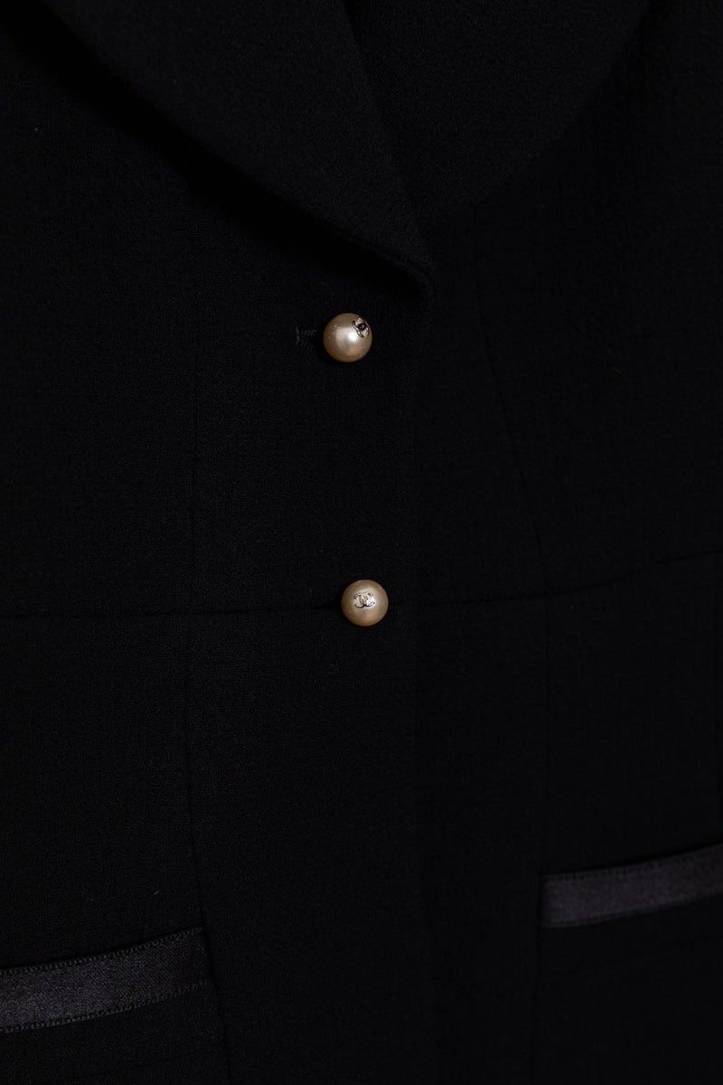 CHANEL F97 Two Piece Black with Pearl Buttons