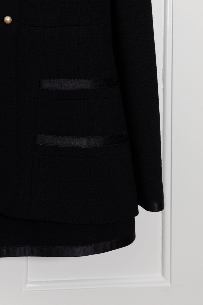 CHANEL F97 Two Piece Black with Pearl Buttons