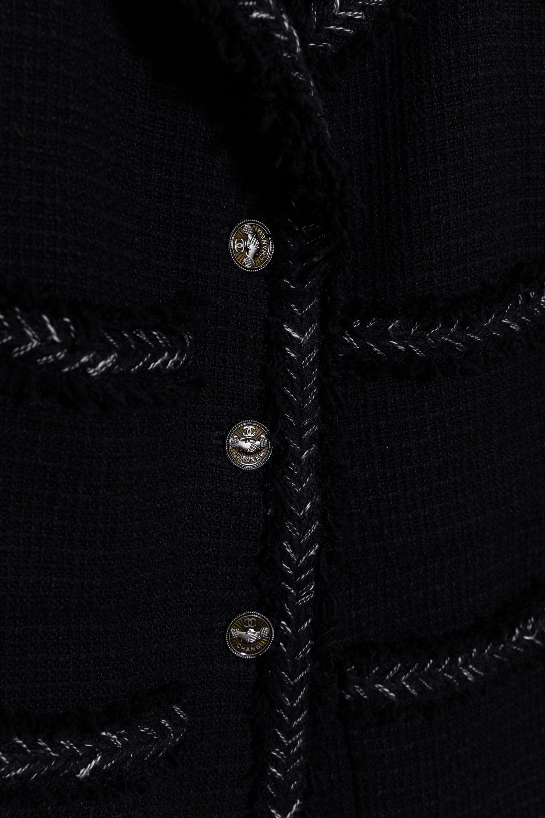 CHANEL Veste Tweed Noir