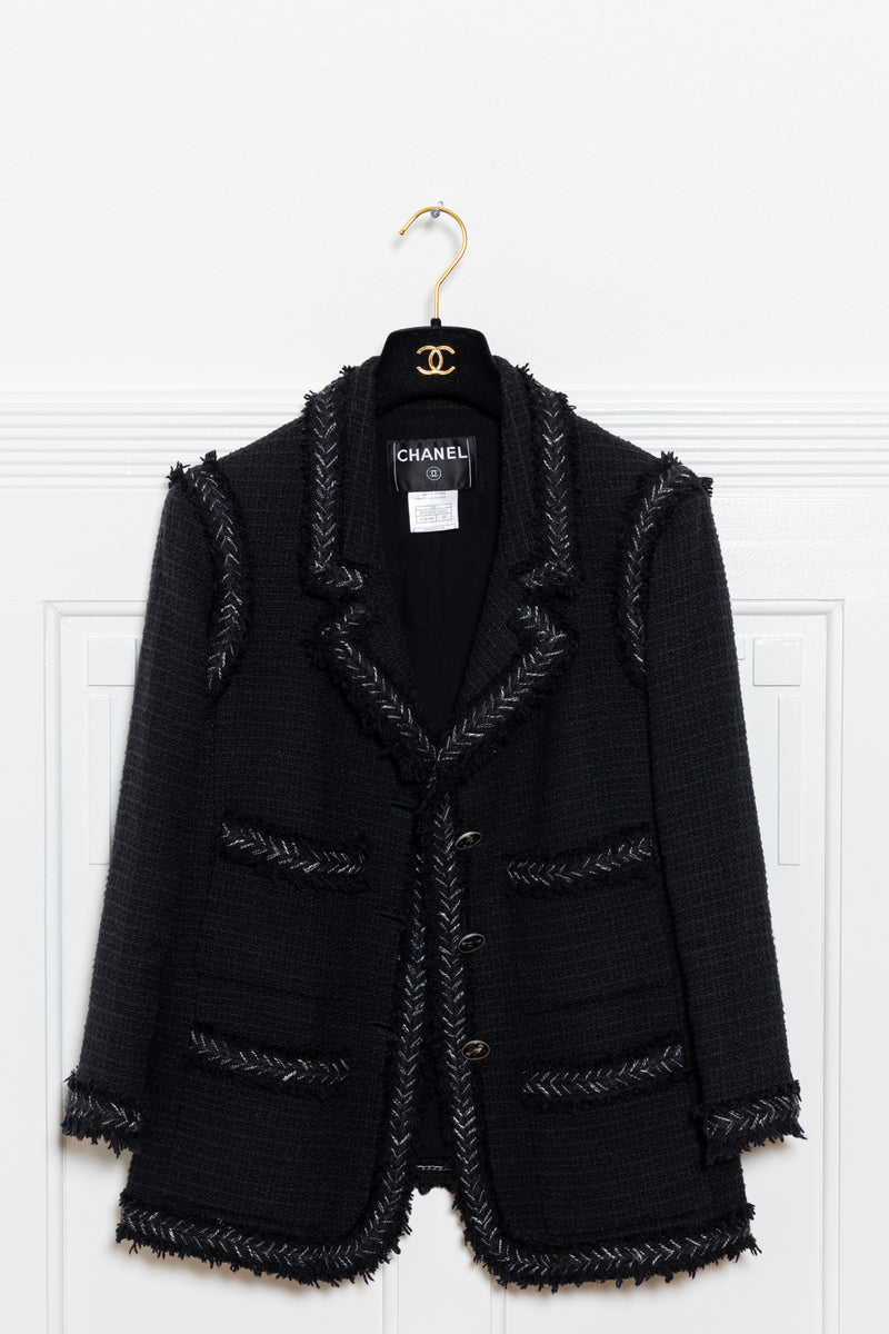CHANEL Tweed Jacket Black