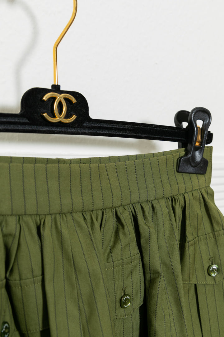 CHANEL Two Piece Tweed Green