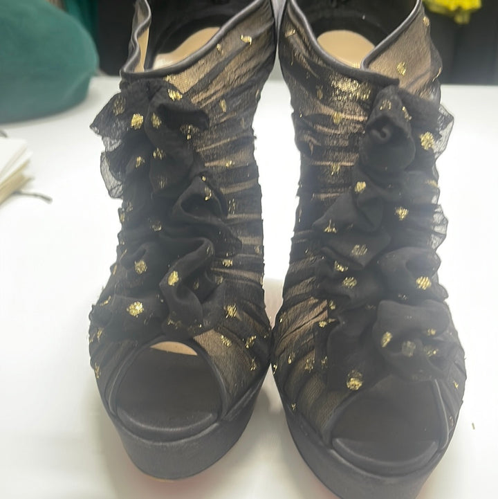 CHRISTIAN LOUBOUTIN Escarpins Noir Or