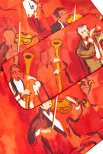 HERMÈS Veste Silk Red Cellos
