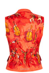 HERMÈS Veste Silk Red Cellos